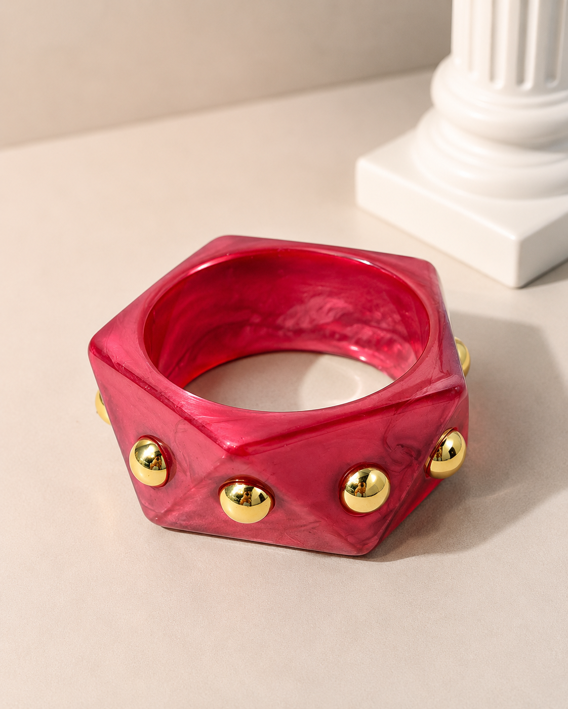 Hexagon Bangle - Black