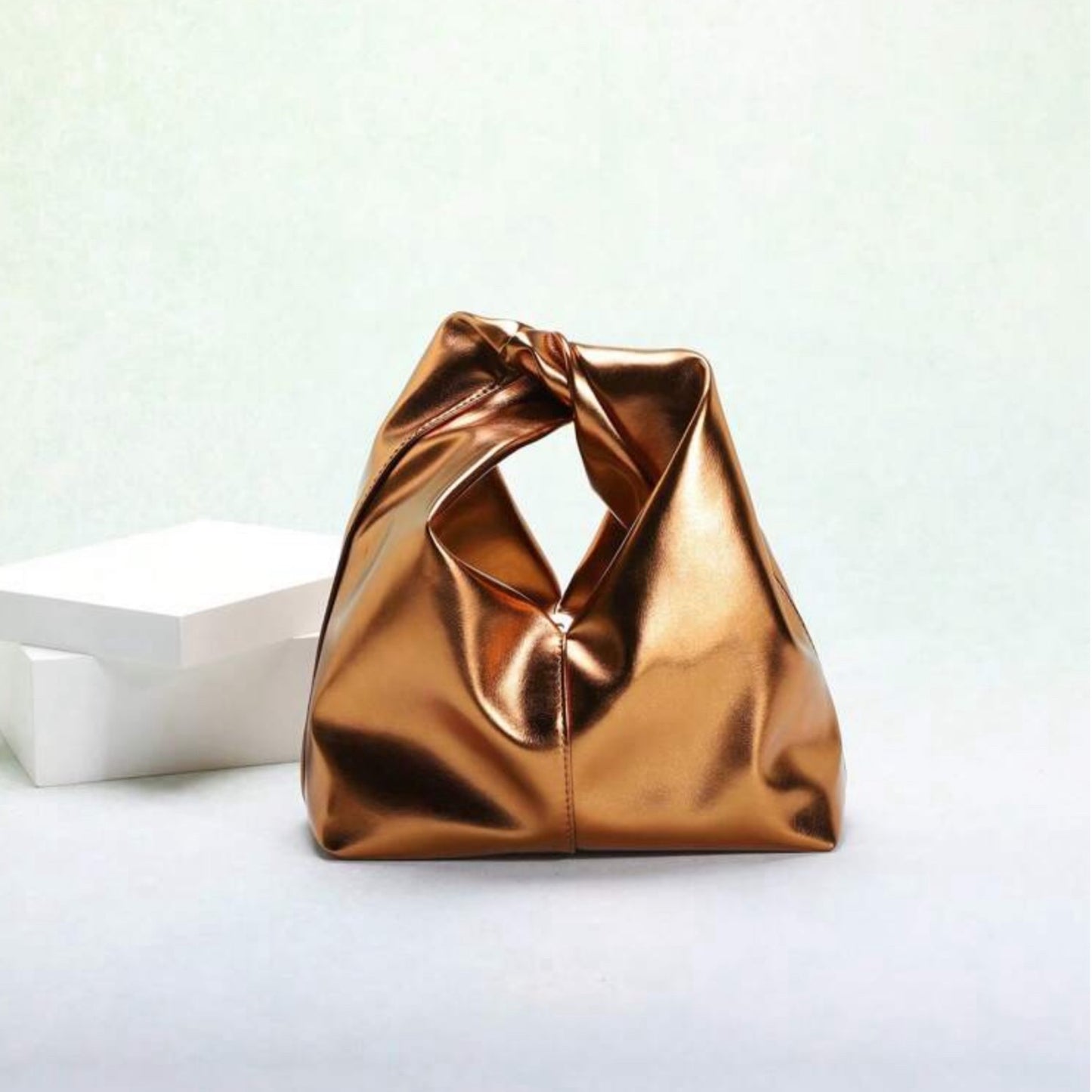 Upgrade You Faux Leather Handbag - Gold