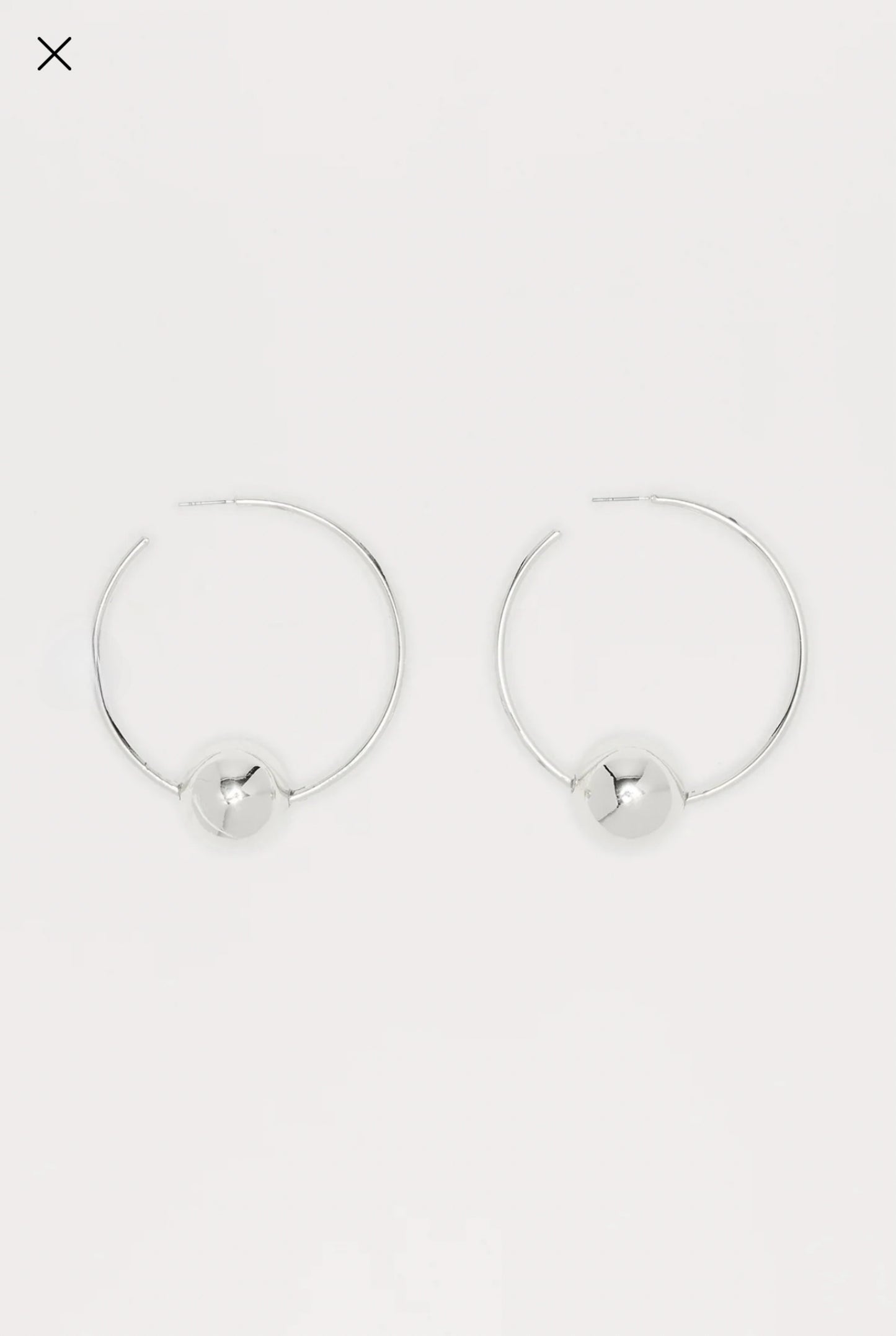 Supernova Hoop Earrings - Silver