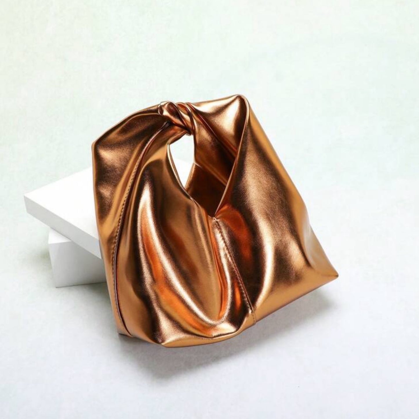 Upgrade You Faux Leather Handbag - Bronze