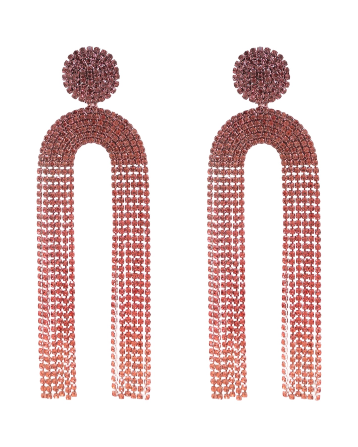 Journi Crystal Earrings - Ombre Green