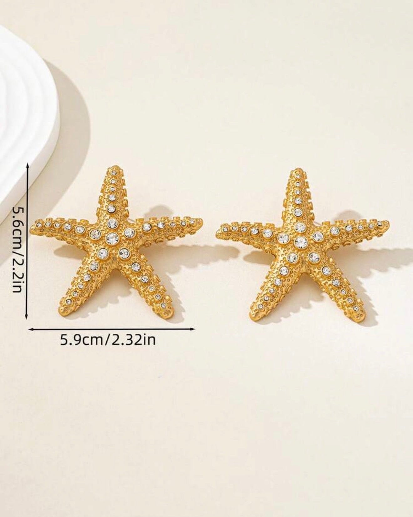 Starfish Earrings - Gold