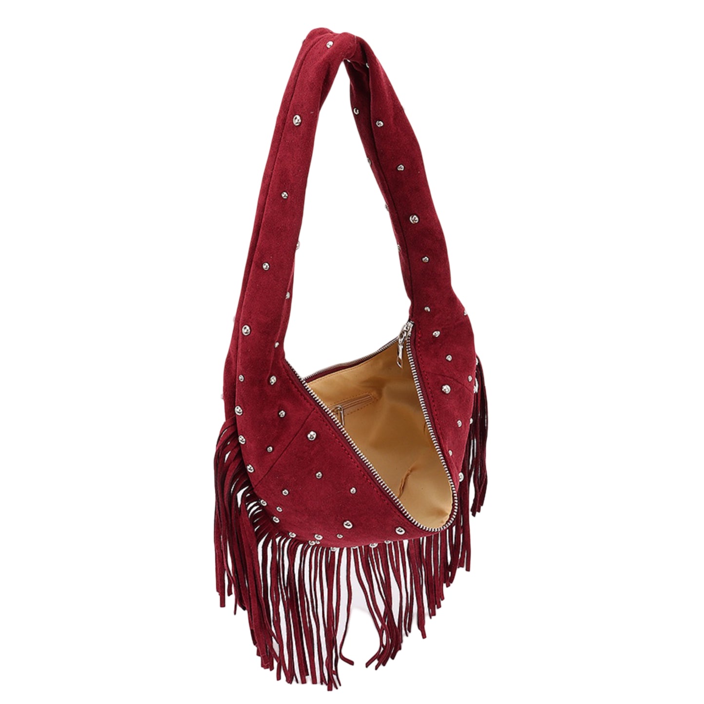 Fringe With Benefits Shoulder Bag - Gray