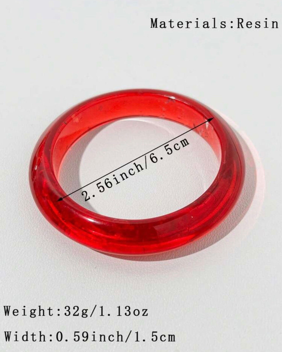 Clear Bangle - Red