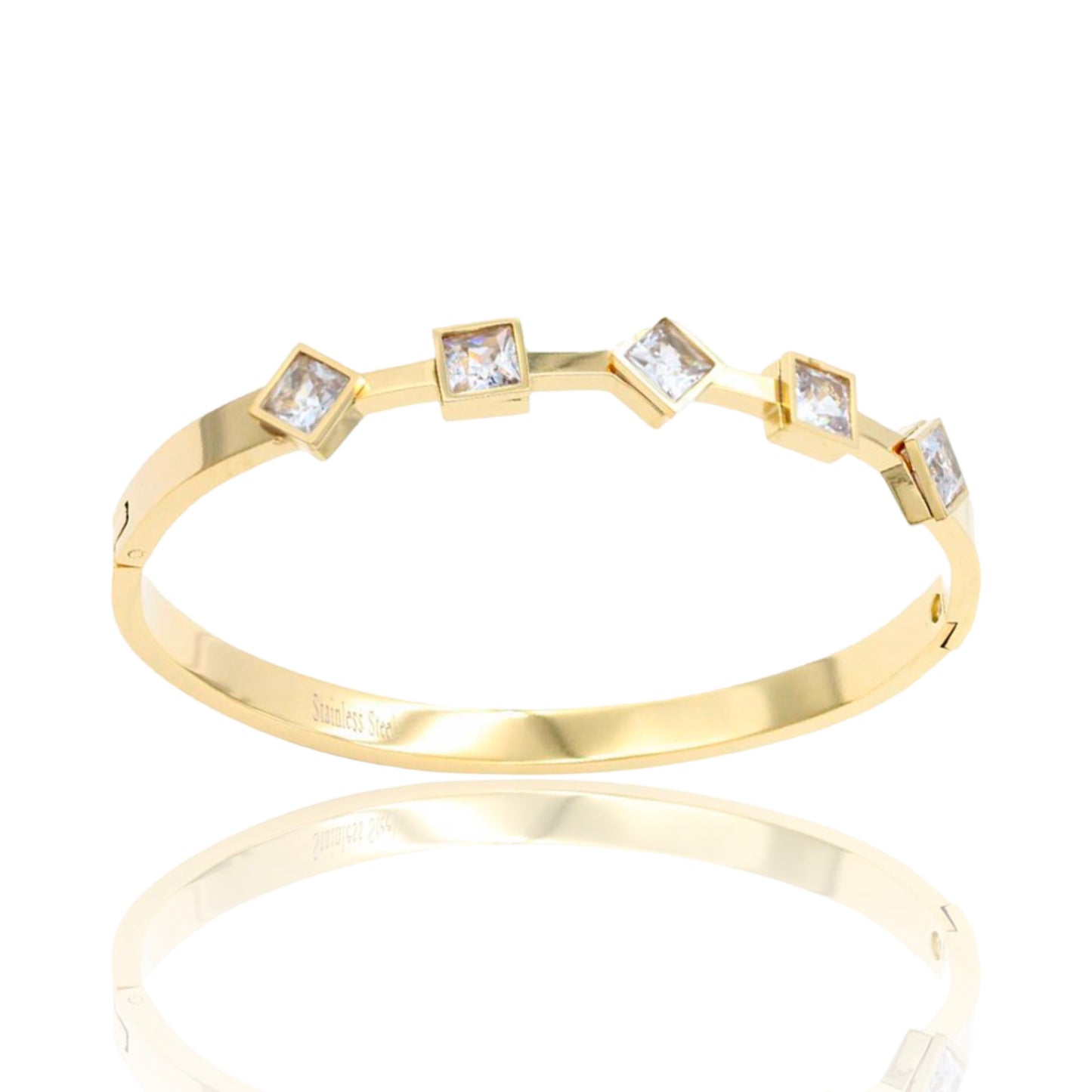 Princess Cut Bracelet - Gold