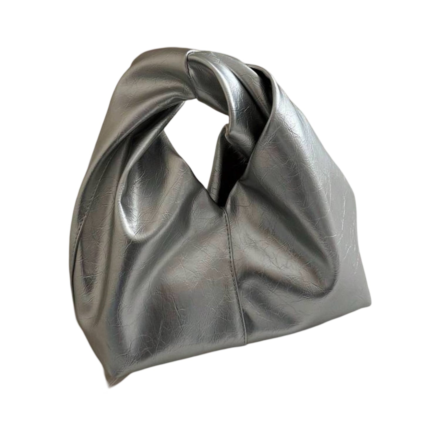 Upgrade You Faux Leather Handbag - Silver