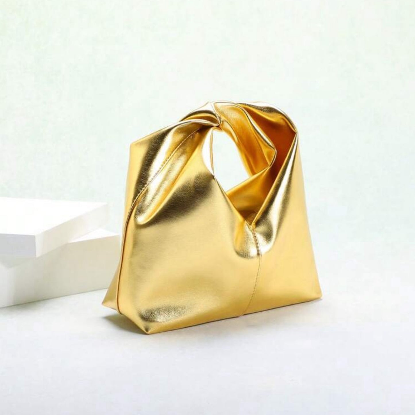 Upgrade You Faux Leather Handbag - Gold