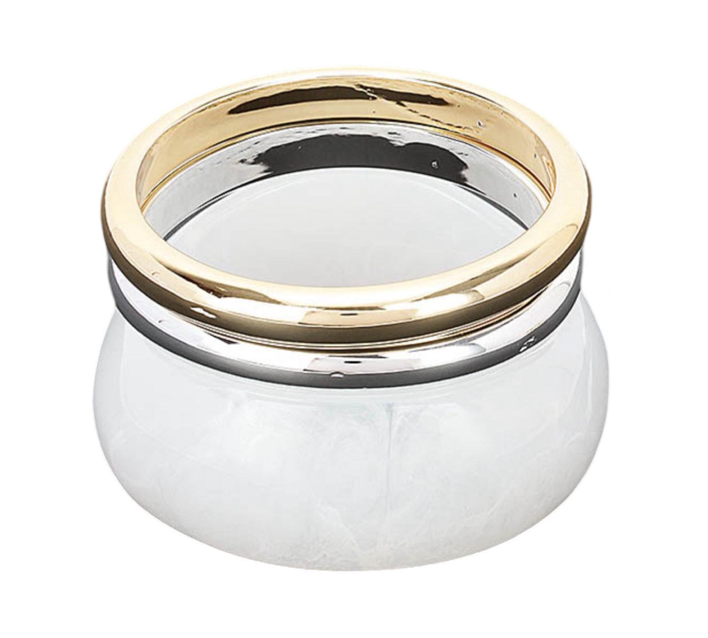 Vista Del Mar Bangle Set - White/Gold/Silver