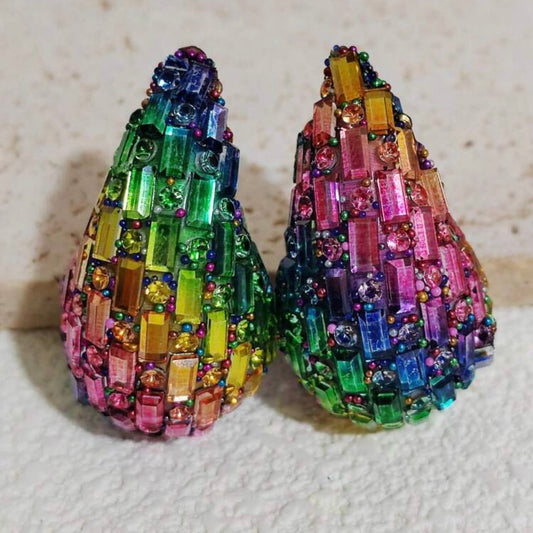 We Like To Party Earrings - Rainbow