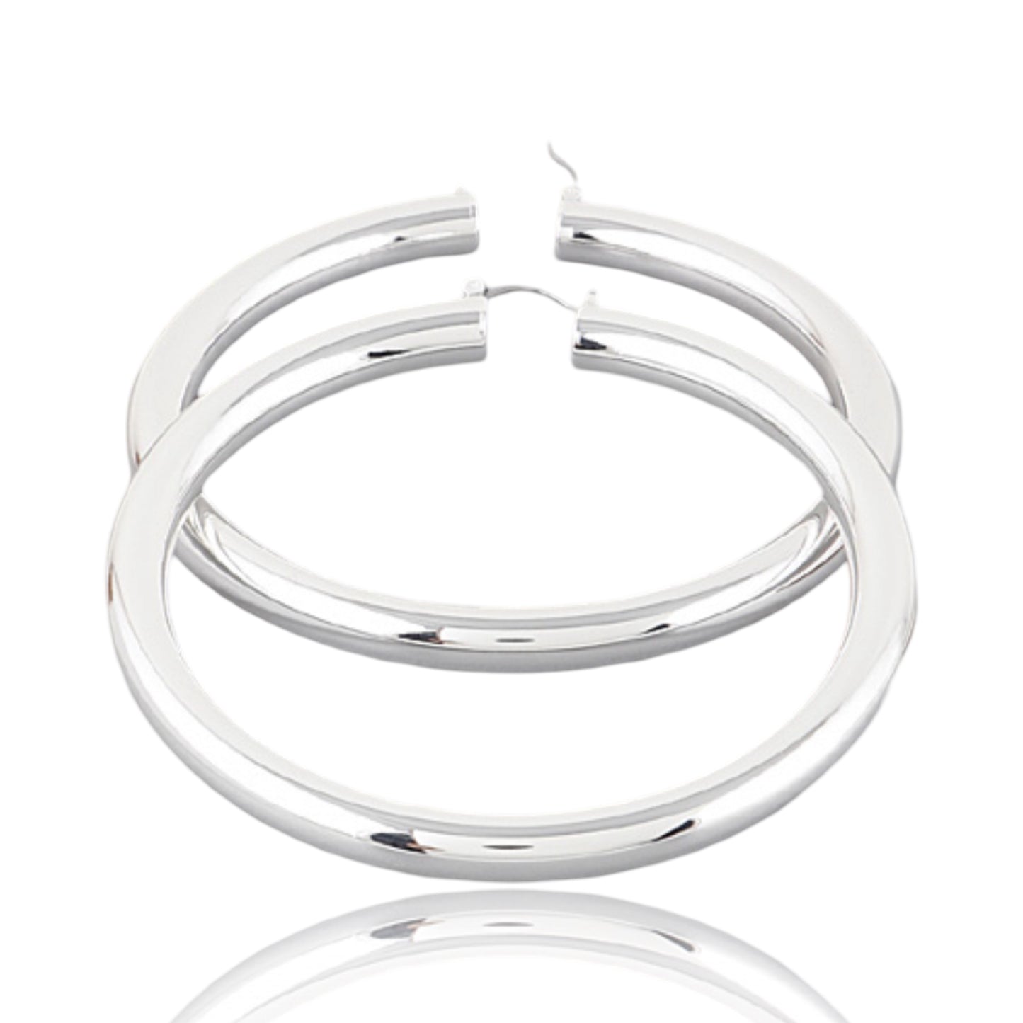 Halo Hoop Earrings - Silver