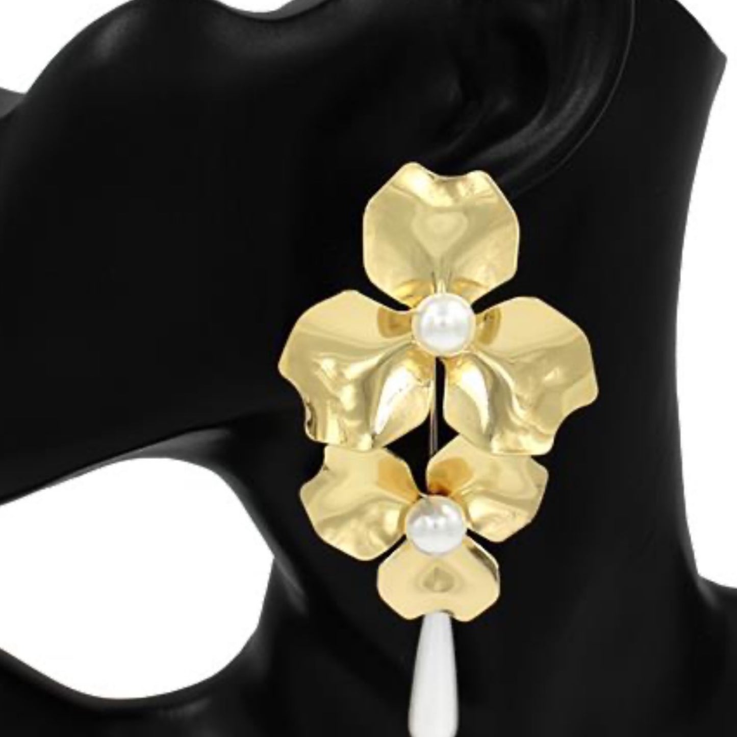 He Loves Me, He Loves Me Not Earrings- Gold