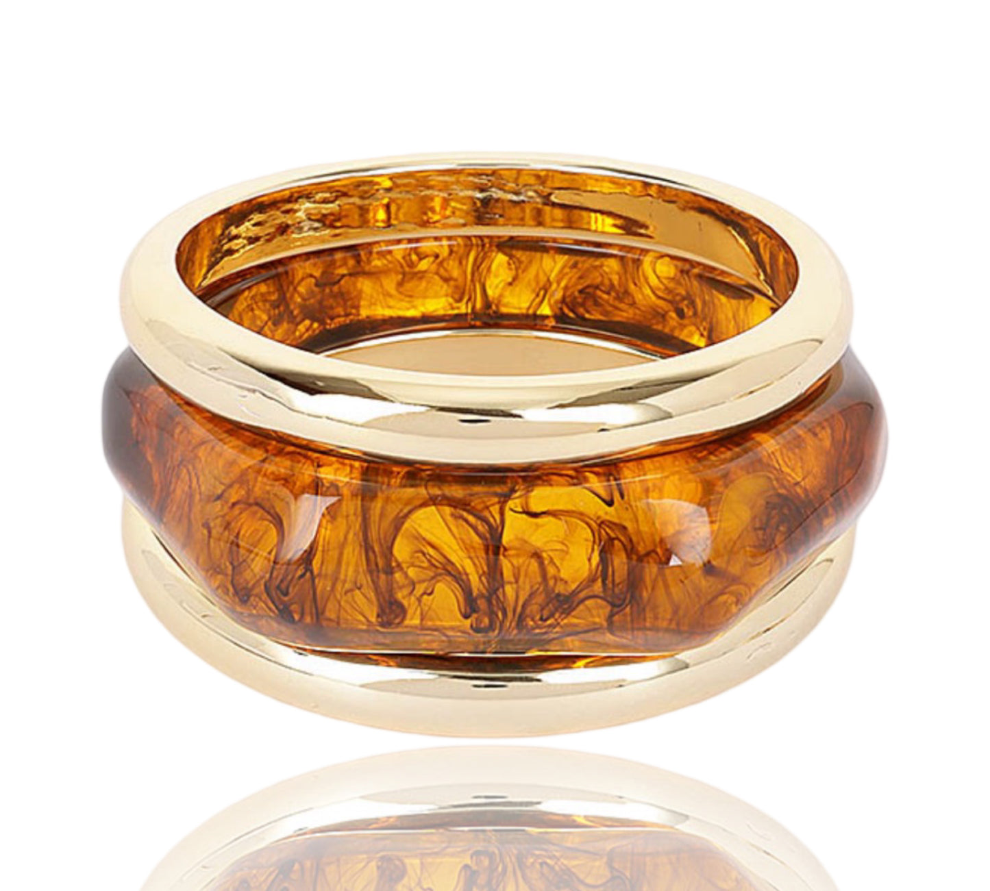 Don’t Be Chai Bangle Set - Brown/Gold
