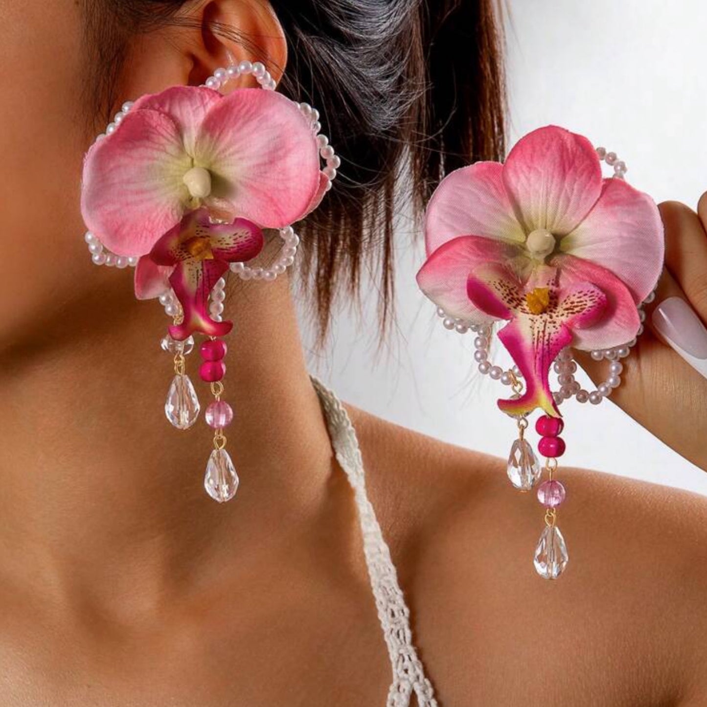 Orchid Dream Earrings - Pink
