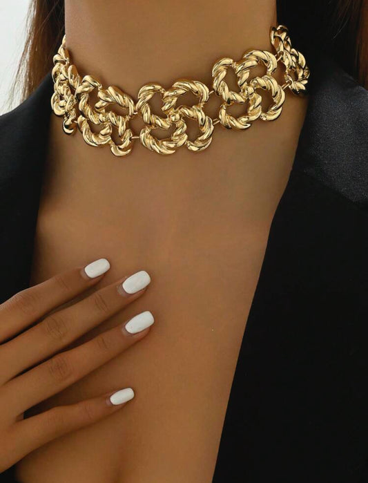 Locked In Choker - Gold