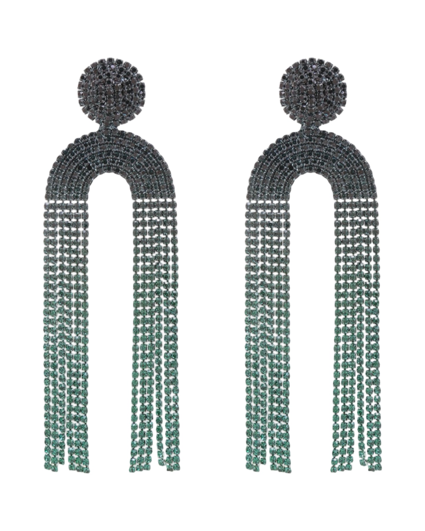 Journi Crystal Earrings - Ombre Burgundy
