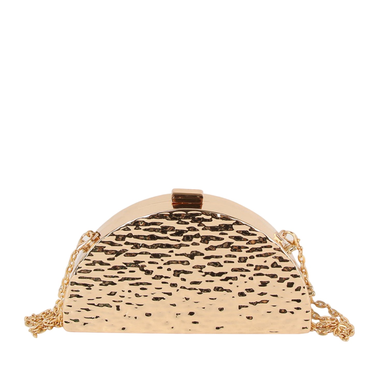 Luna Metallic Clutch - Gold