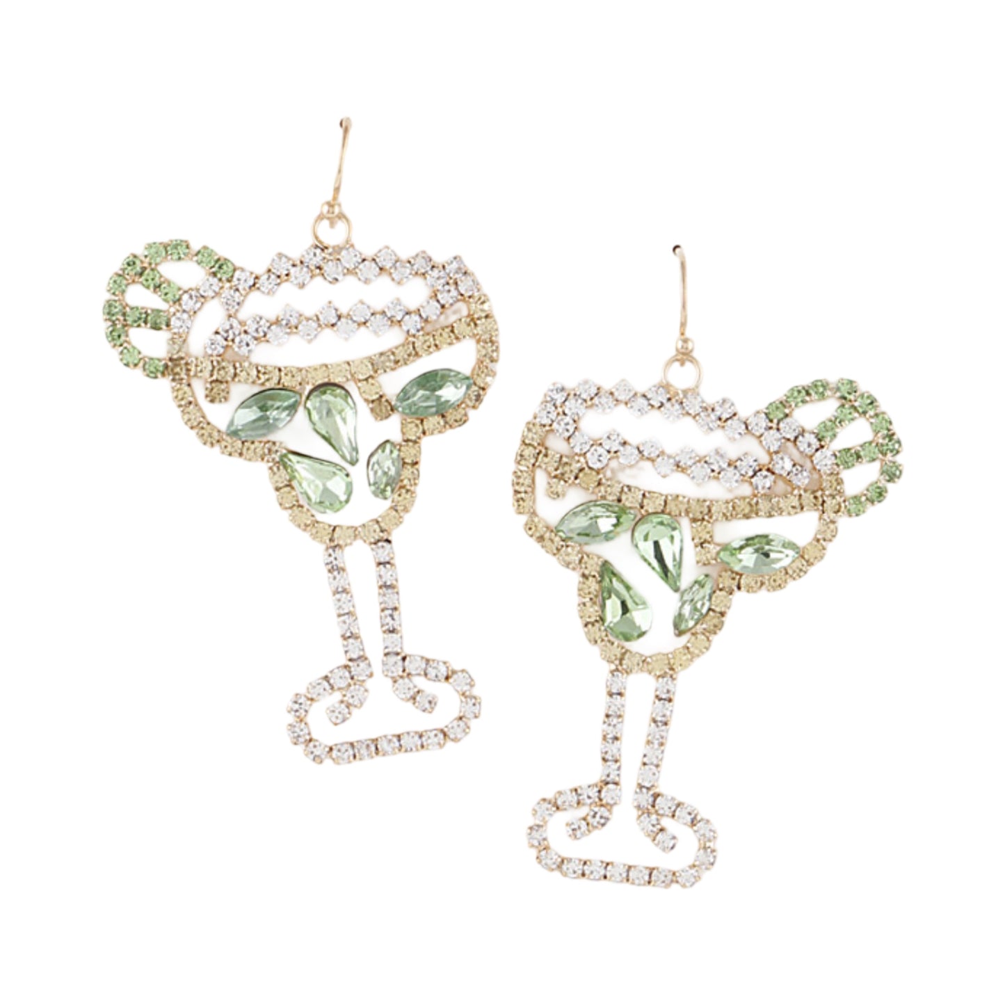 Crystal Lime Cocktail Earrings