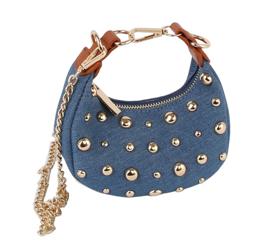 I Love Denim Mini Handbag - Dark Blue