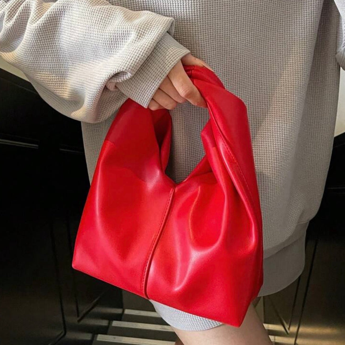 Upgrade You Faux Leather Handbag - Red