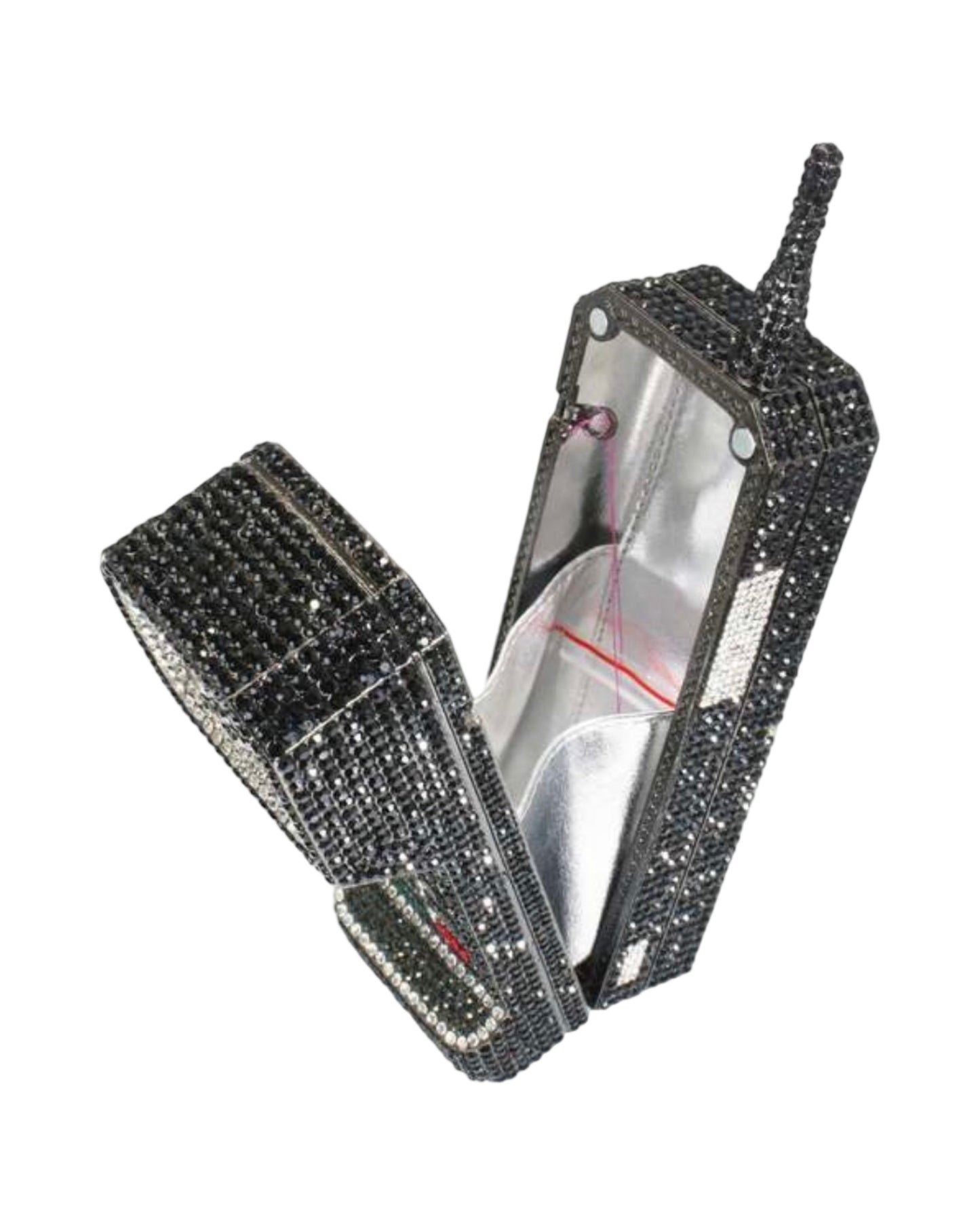 Crystal Cellphone Clutch - Black