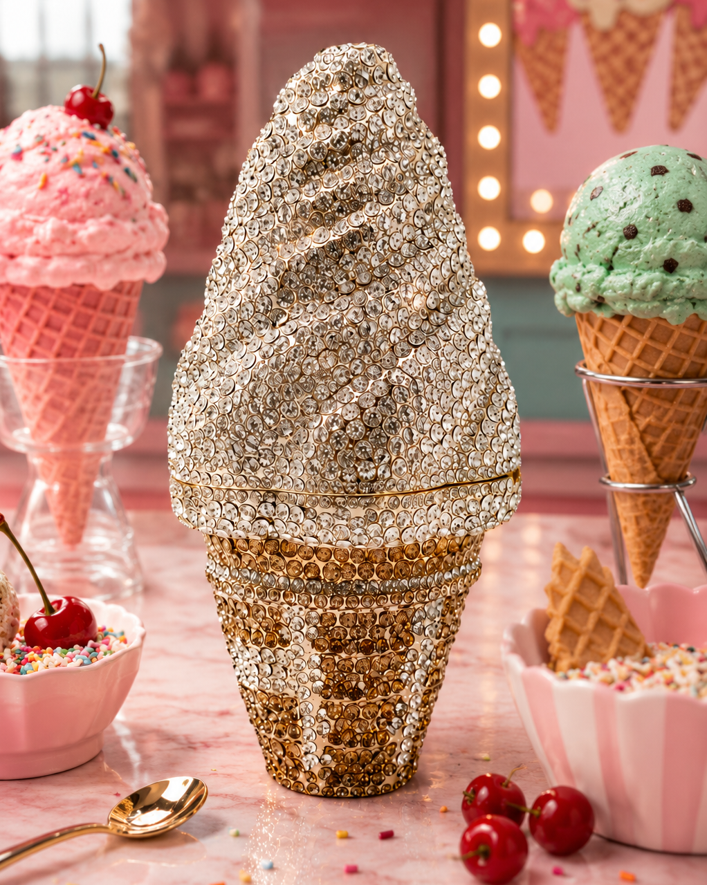 Ice Cream Cone Clutch - Vanilla