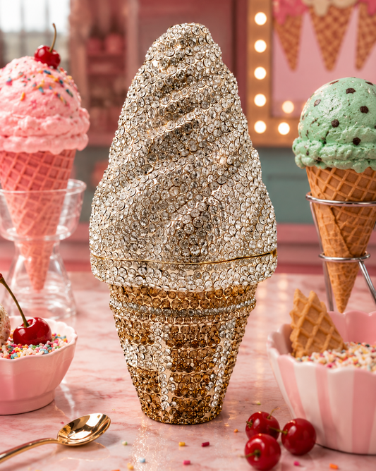 Ice Cream Cone Clutch - Vanilla