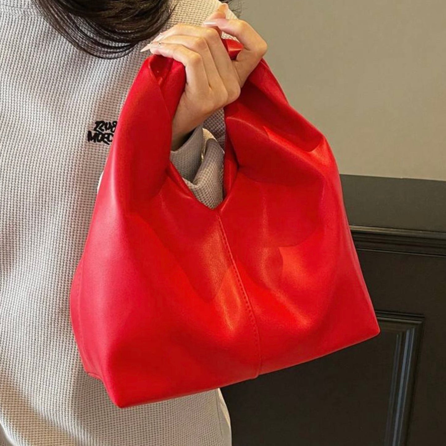 Upgrade You Faux Leather Handbag - Red