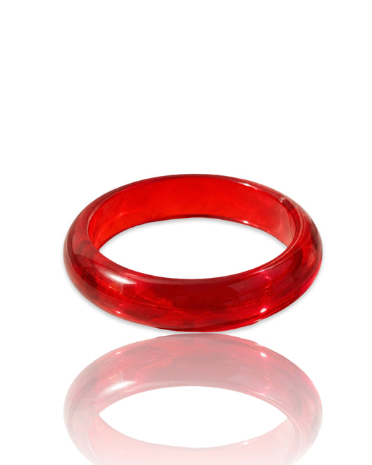 Clear Bangle - Red
