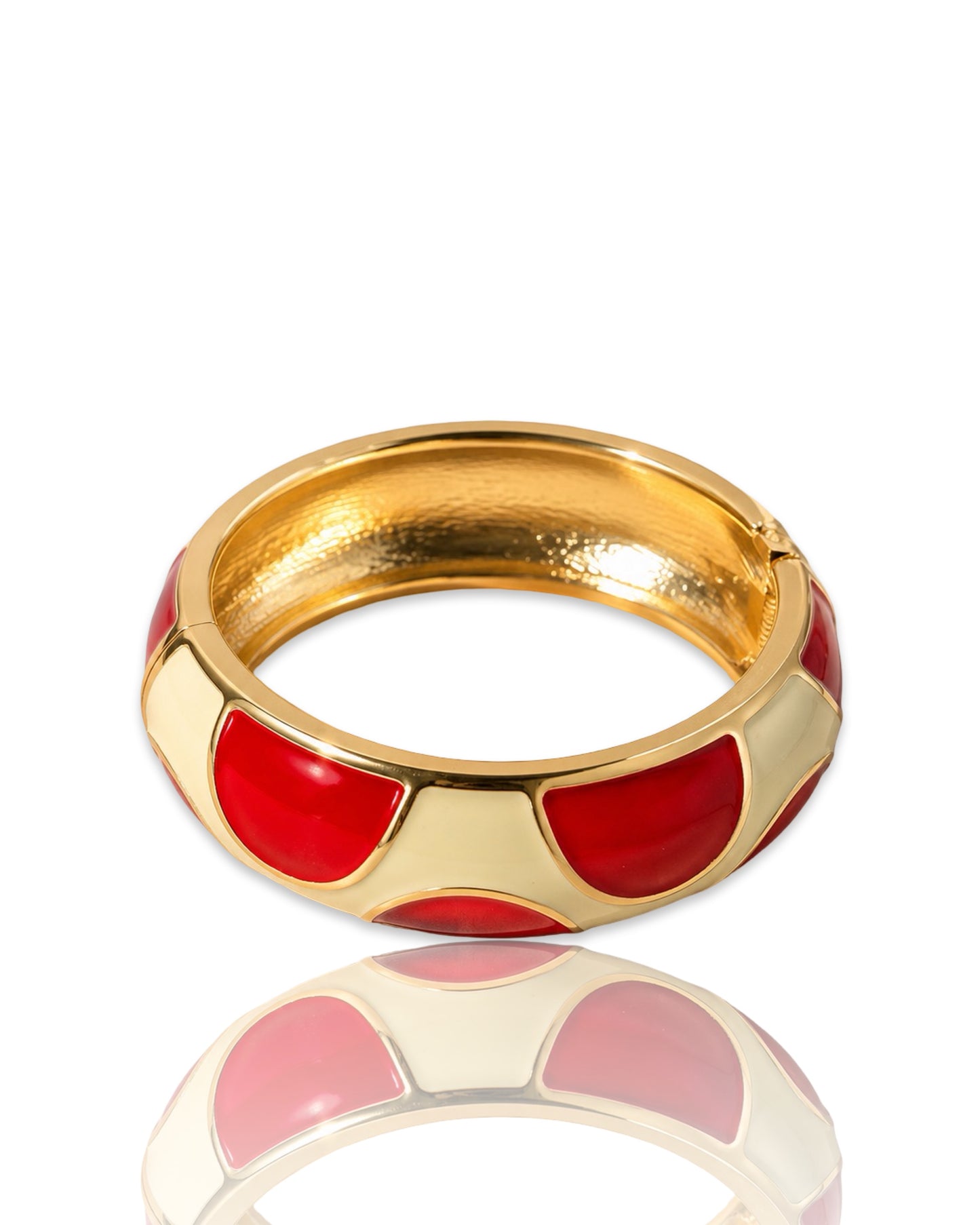 Polka Dot Bangle - Red