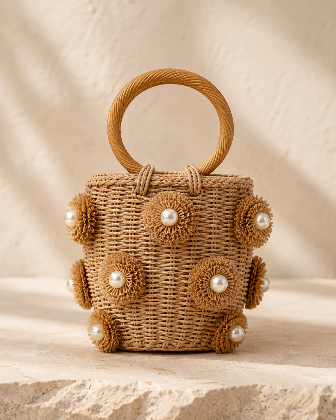 Camellia Bucket Bag - Khaki