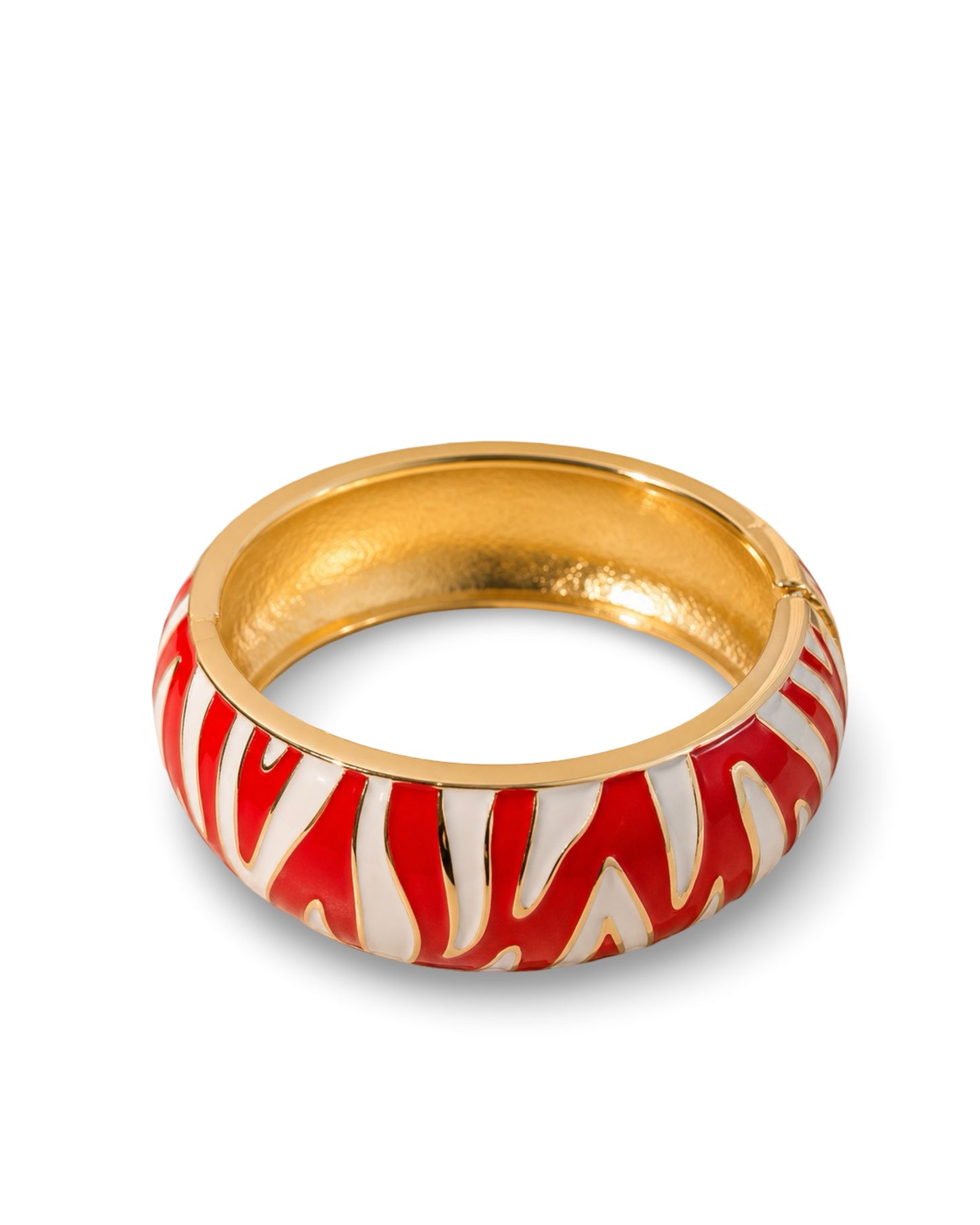 Zebra Print Bangle - Red