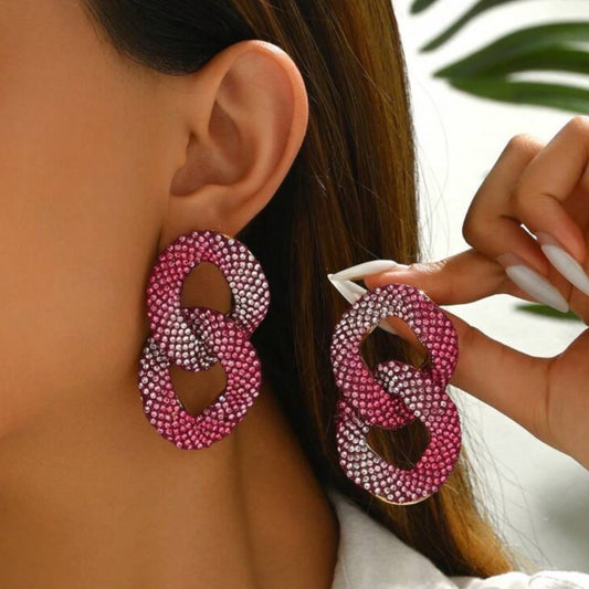 In The Loop Earrings - Pink