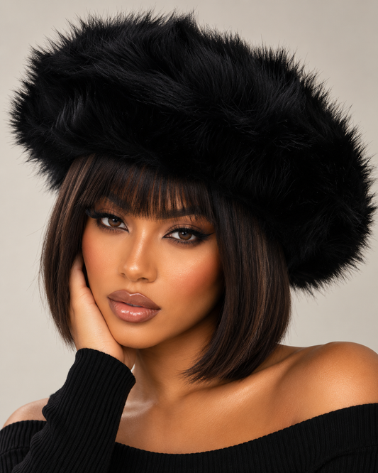 With Love, From Paris Hat - Black