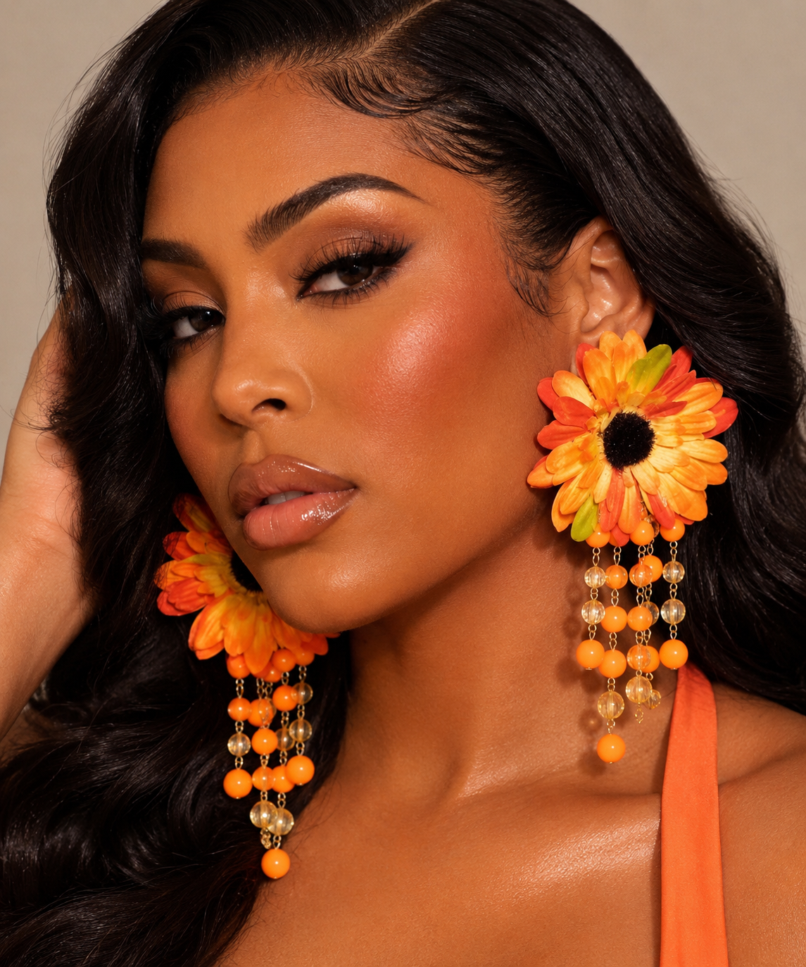 Hello Sunshine Earrings - Orange