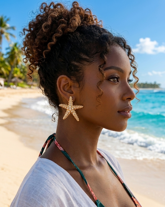 Starfish Earrings - Gold