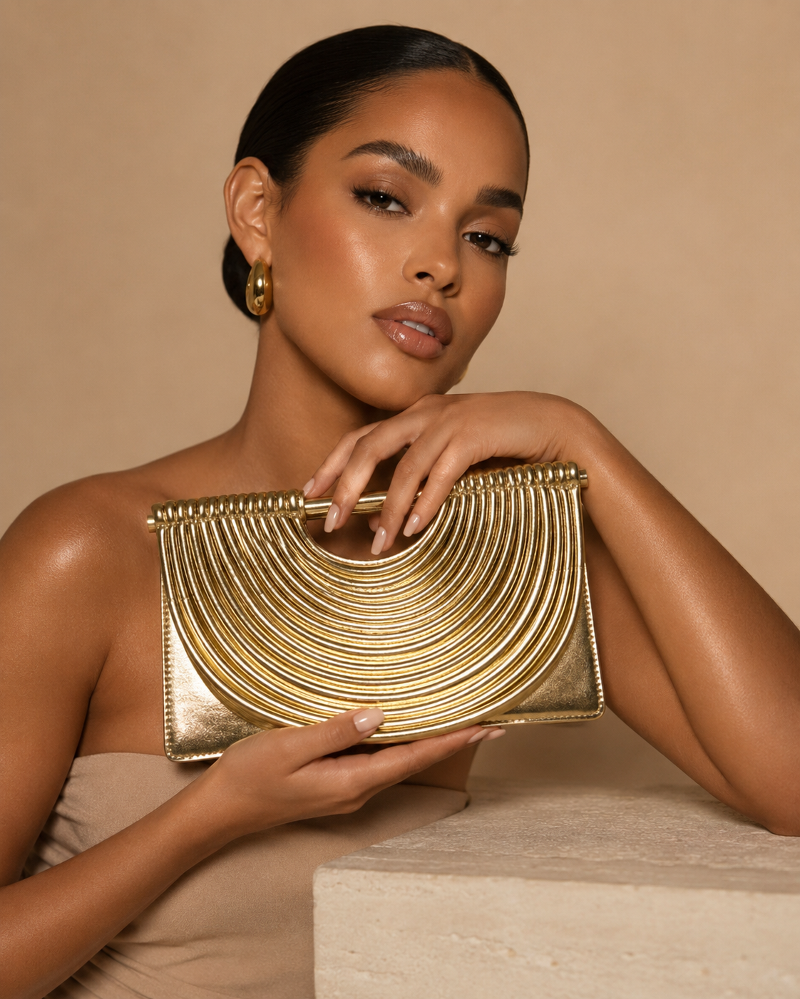 Aya Clutch - Gold