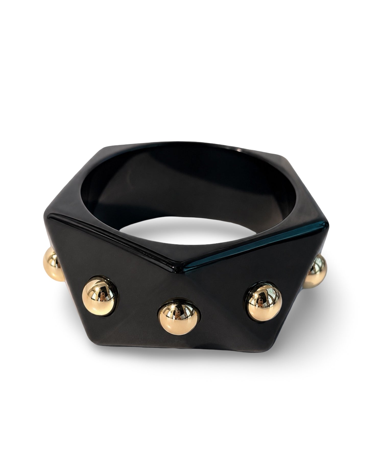 Hexagon Bangle - Black