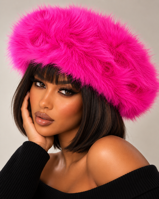 With Love, From Paris Hat - Fuchsia