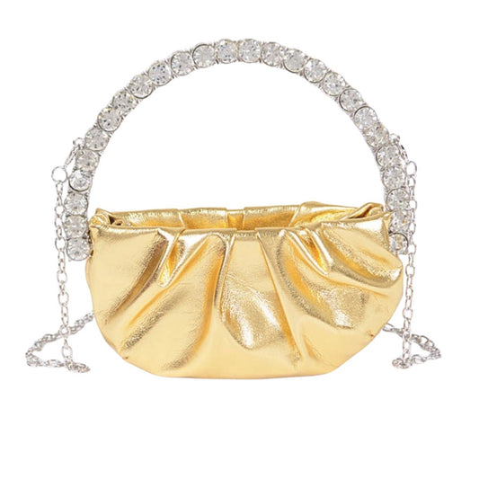 Livin’ Lavish Metallic Mini Handbag - Gold