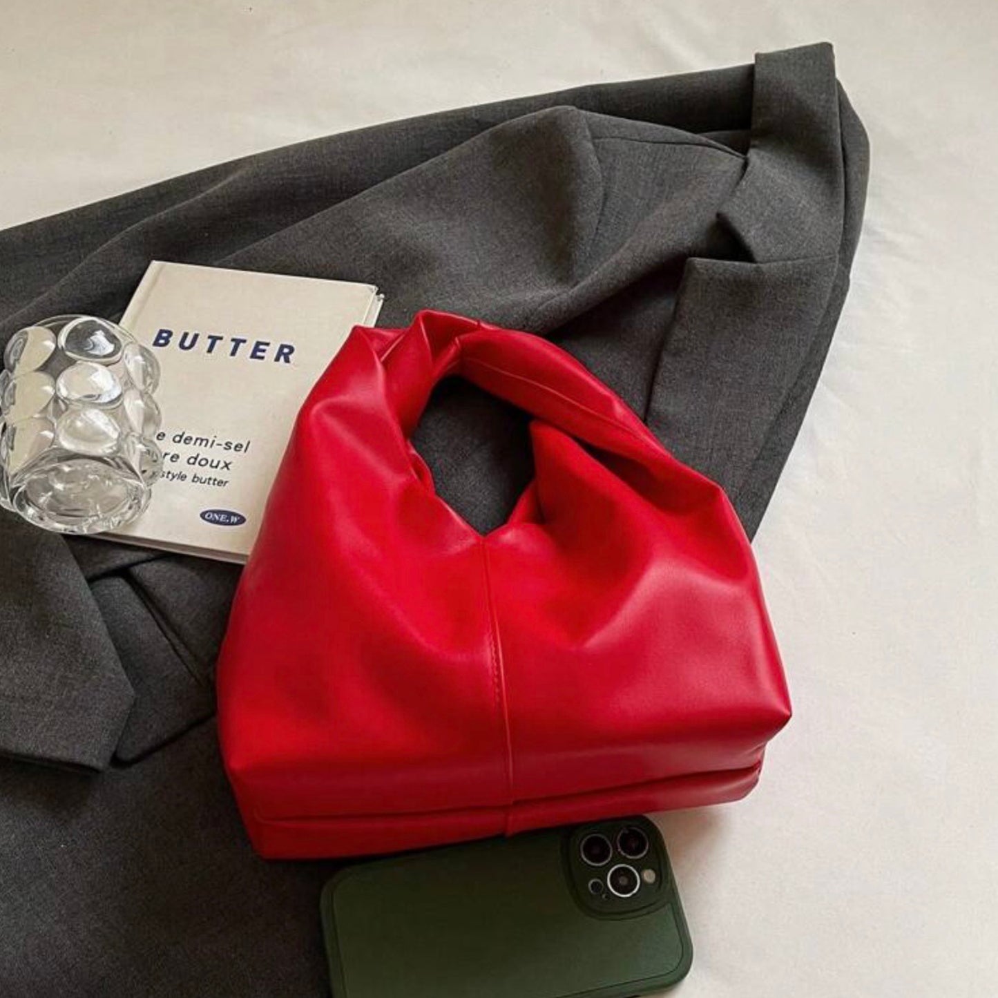 Upgrade You Faux Leather Handbag - Red