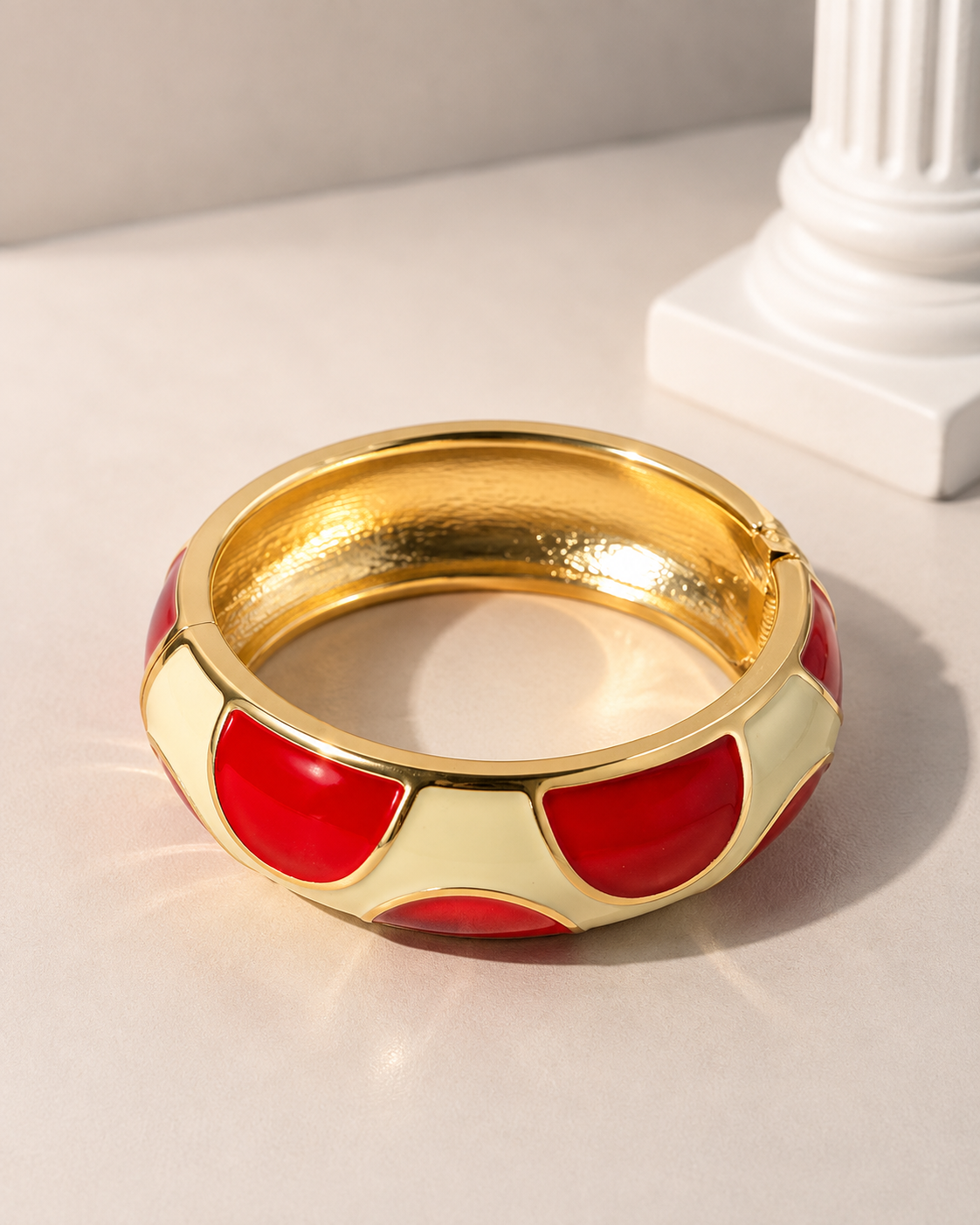 Polka Dot Bangle - Red