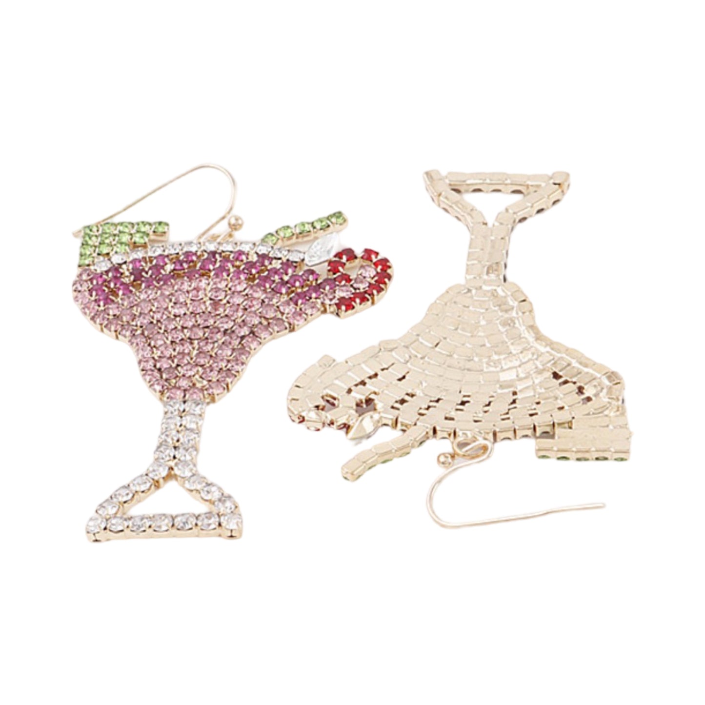 Crystal Strawberry Cocktail Earrings