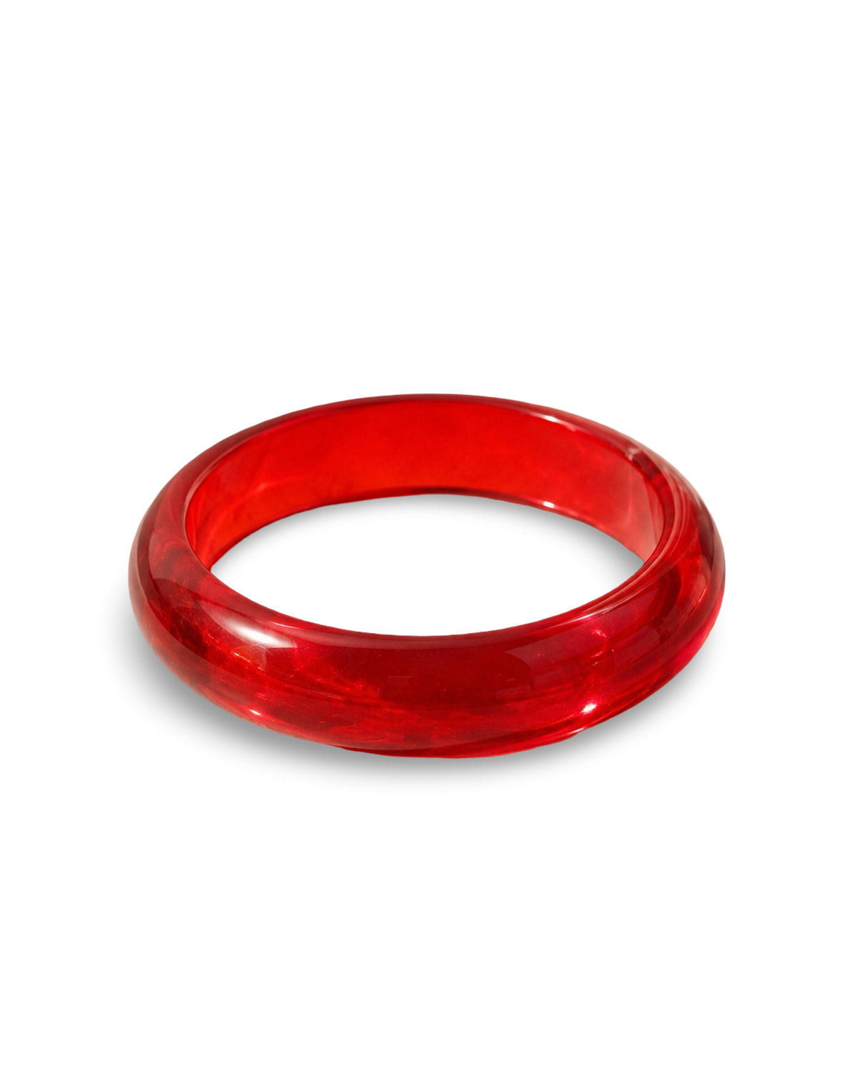 Clear Bangle - Red