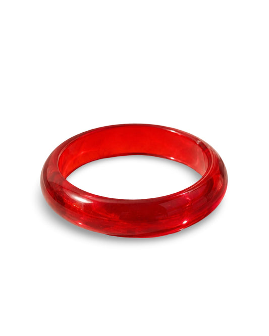 Clear Bangle - Red