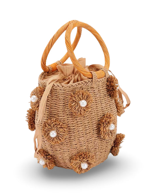 Camellia Bucket Bag - Khaki