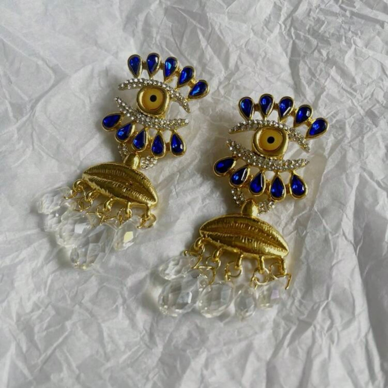 Can’t Keep My Eyes Off You Earrings - Blue