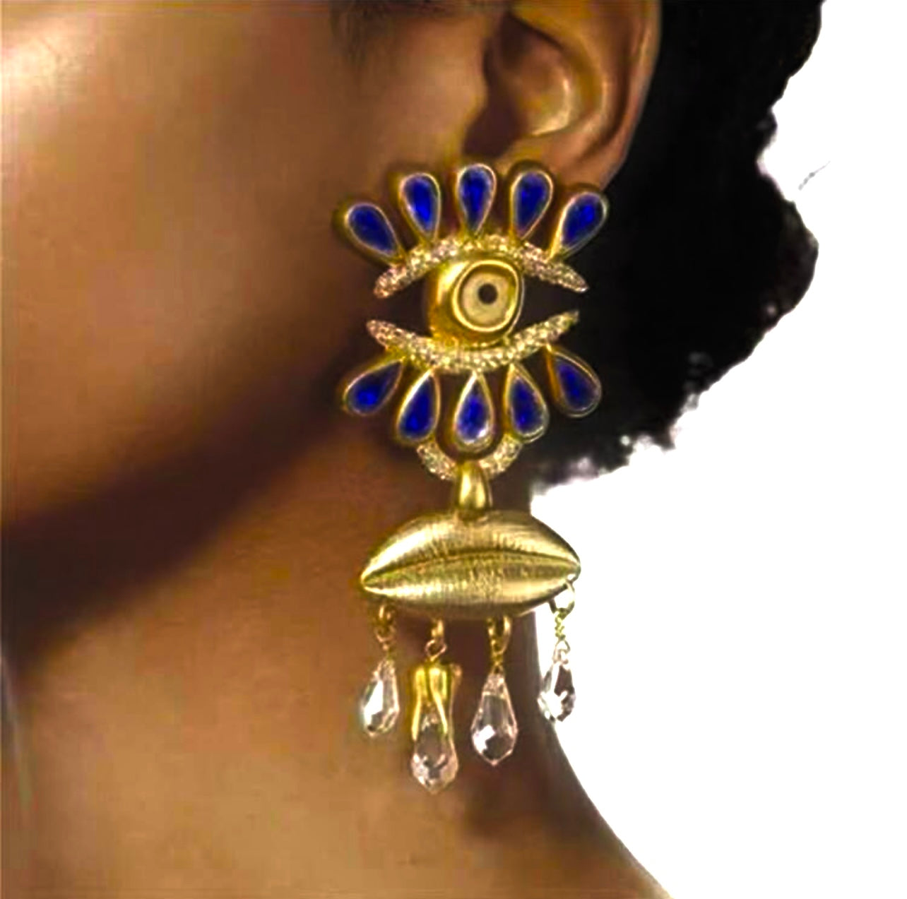 Can’t Keep My Eyes Off You Earrings - Blue