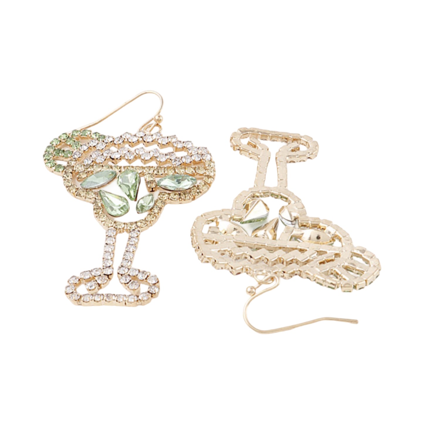 Crystal Lime Cocktail Earrings