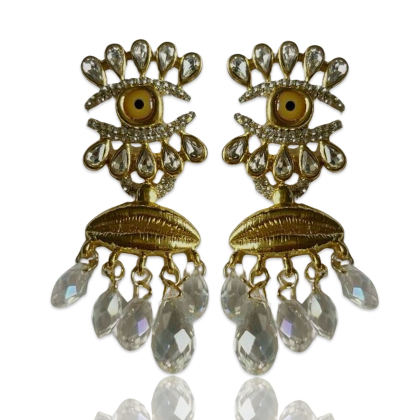 Can’t Keep My Eyes Off You Earrings - Crystal Clear