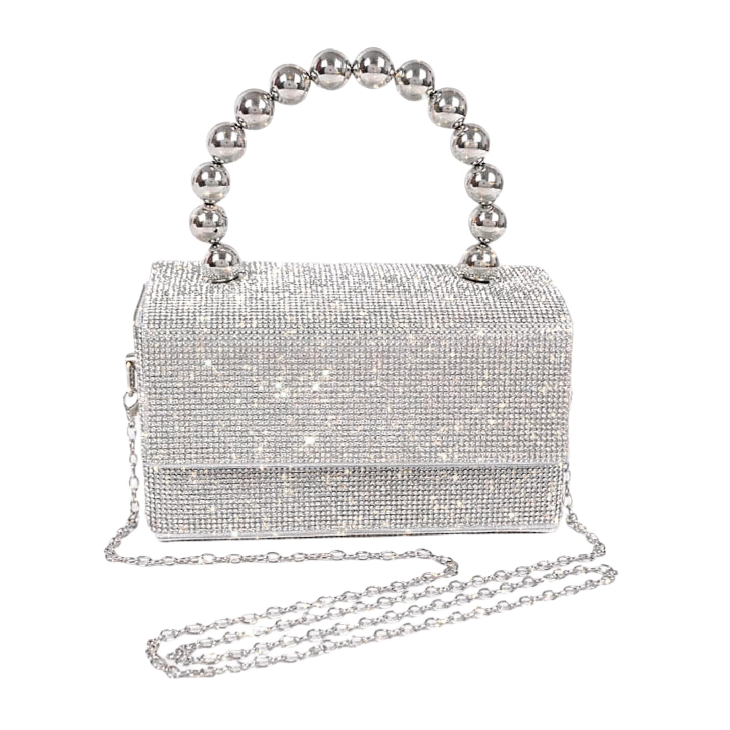 Ice Box Crystal Handbag - Silver